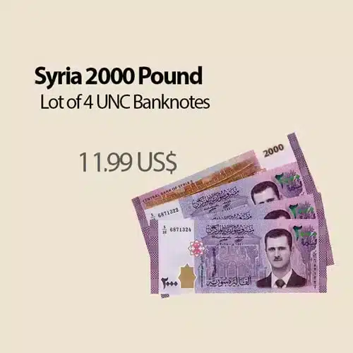 Syrian Pound Banknotes Lot - Middle Eastern Currency Collection